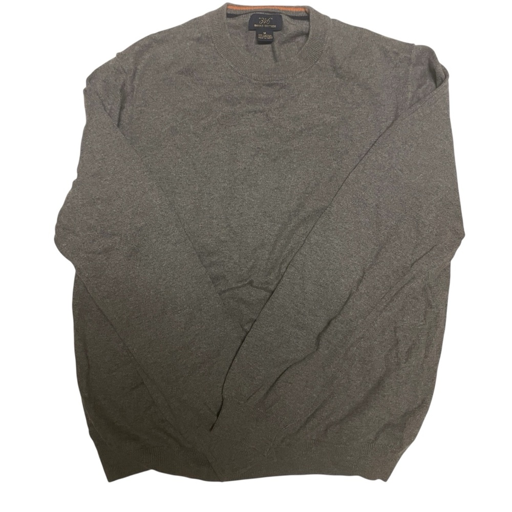 Brooks Brothers 346 Cashmere Cotton Gray Sweater Lightweight Women’s M Men’s S